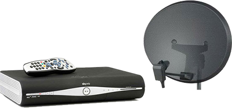 Sky TV set-top box and satellite